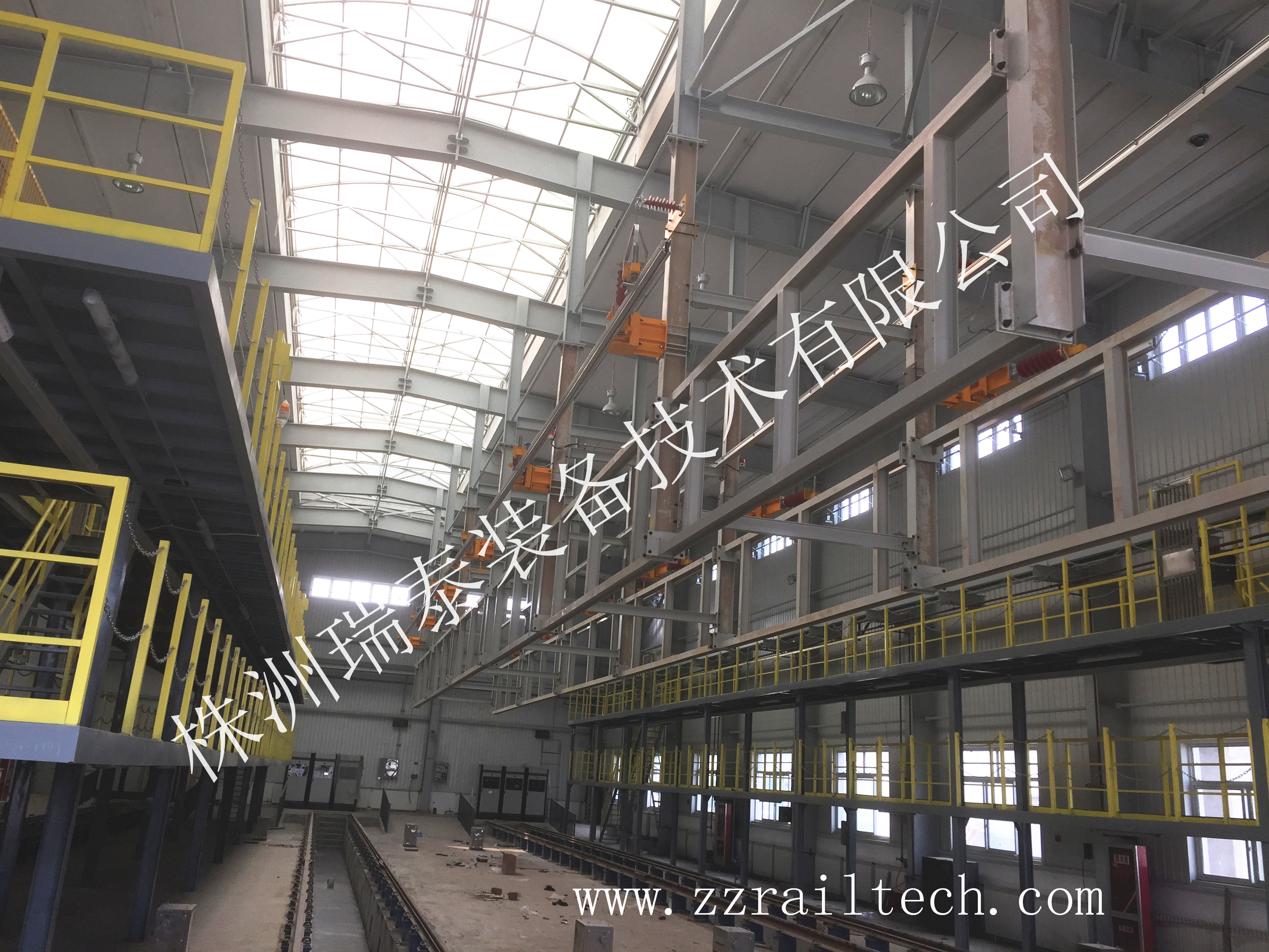 西安大功率基地调试接触网 (1)